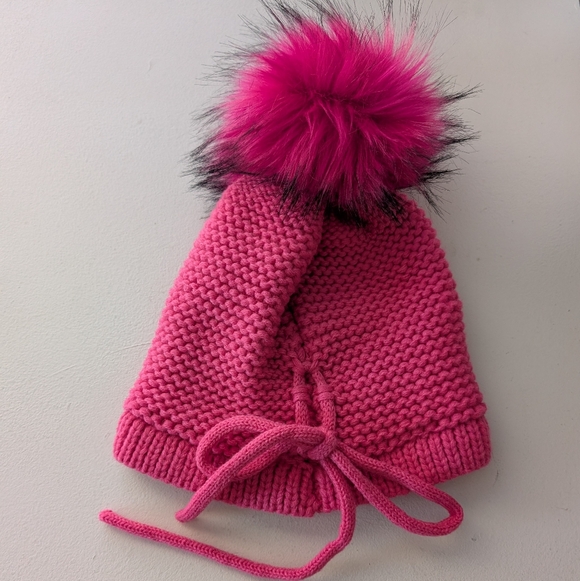 Kyi Kyi Accessories - Kyi Kyi Canada Pink Hat with Pom Pom